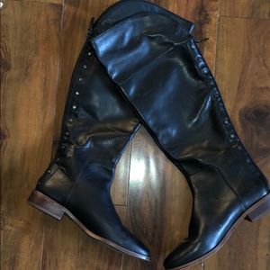 Franco Sarto OTK black leather boots